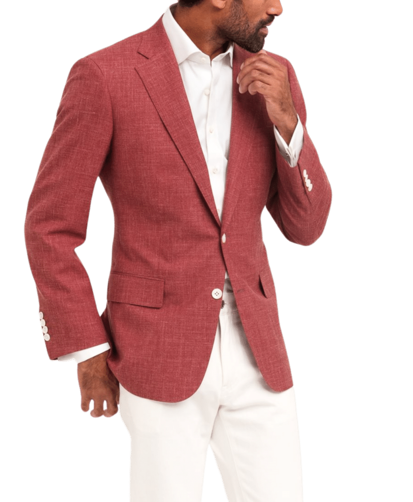 Michael Andrews Bespoke | Red Linen Blend Sport Coat