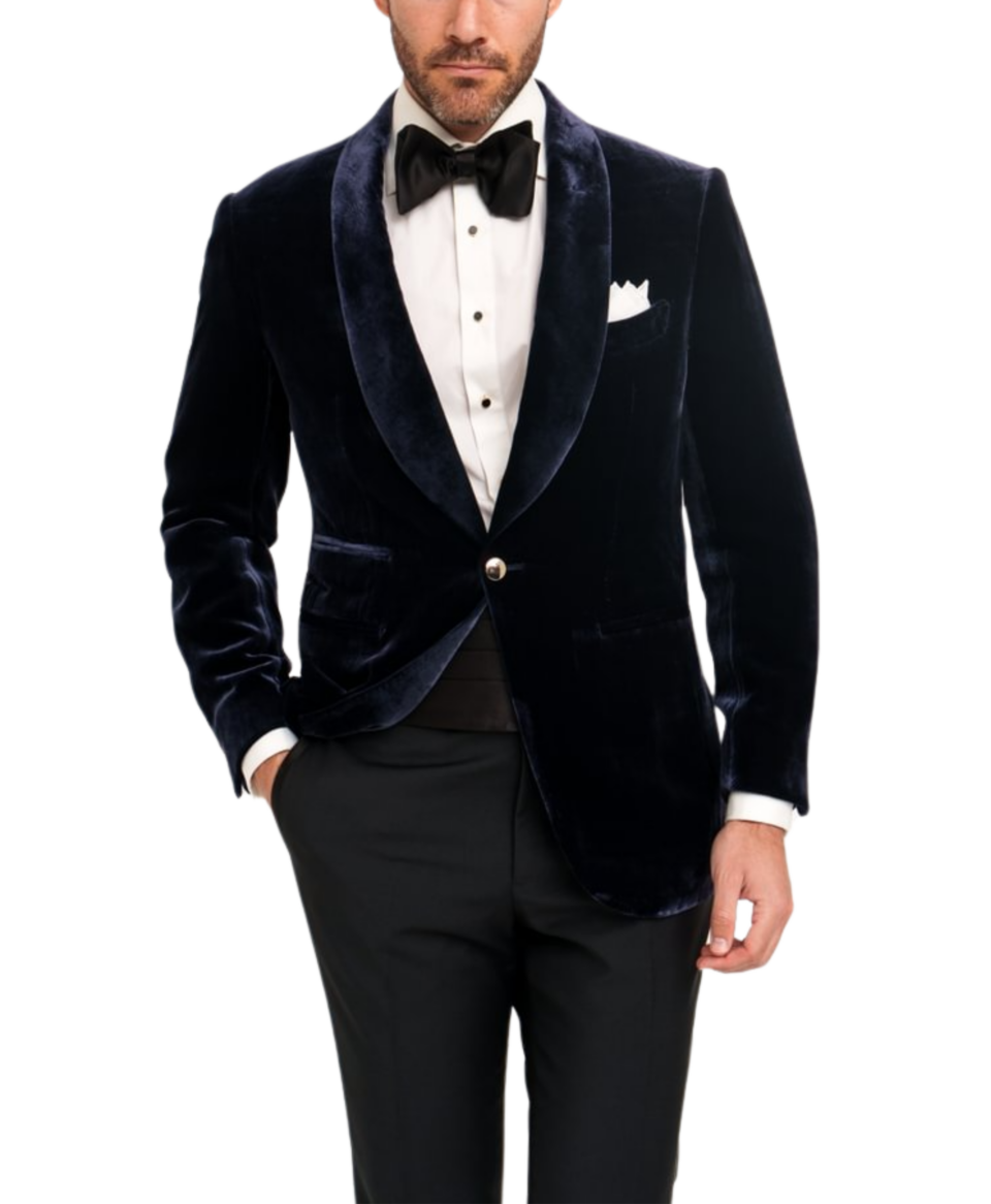 Navy-Blue-Liquid-Velvet-Blazer