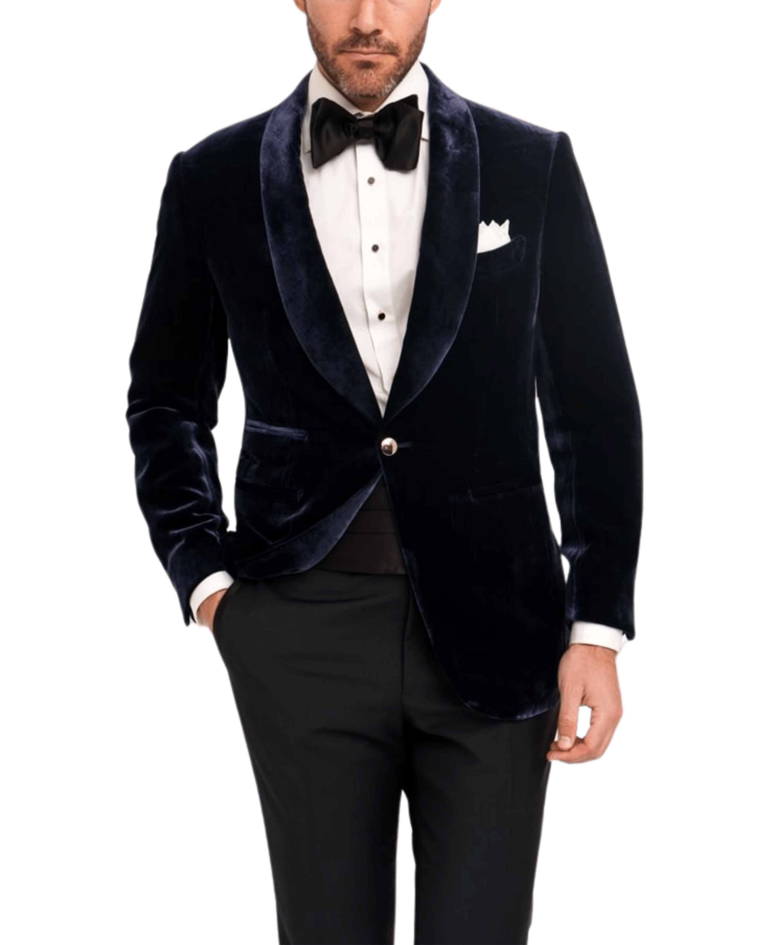 Michael Andrews Bespoke | Navy Blue Liquid Velvet Jacket