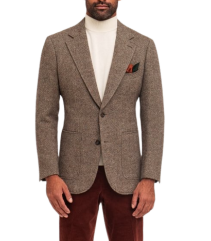 MAB Medium Brown Donegal Tweed Sport Coat
