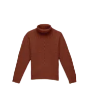 Rust Wool Fisherman's Turtleneck