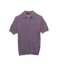 Light Lavender Silk Cashmere Mesh Polo
