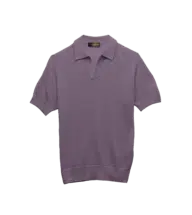 Light Lavender Silk Cashmere Mesh Polo