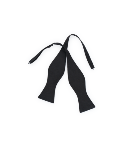 Black Grosgrain Butterfly Hand-Tie Bowtie