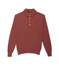Conch Silk Cashmere Honeycomb Polo