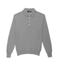 Foggy Silk Cashmere Honeycomb Polo