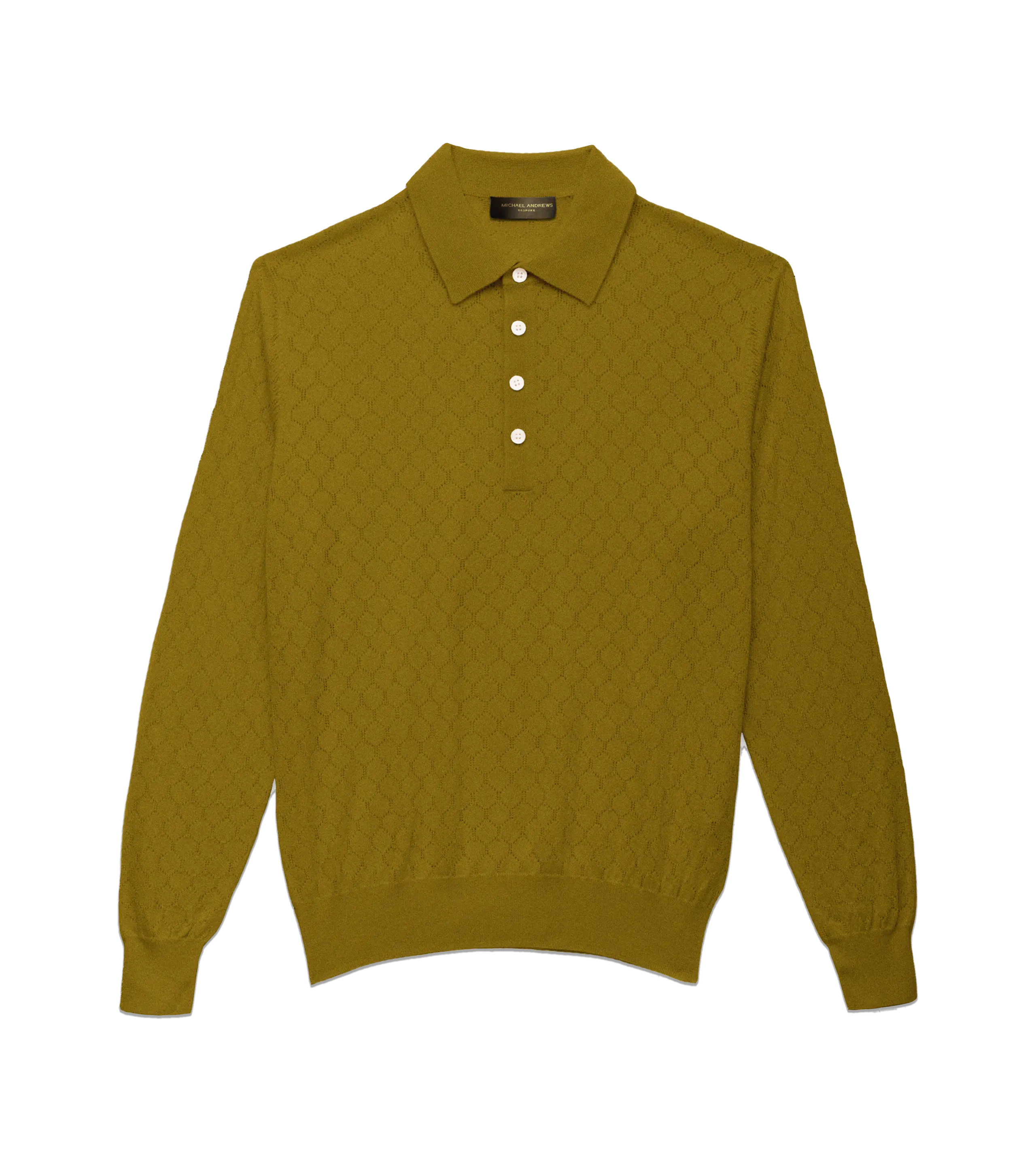 Korma Silk Cashmere Honeycomb Polo