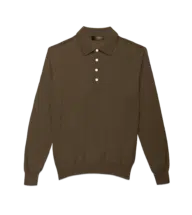 Mink Silk Cashmere Honeycomb Polo