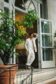 Cory in an off white linen suit