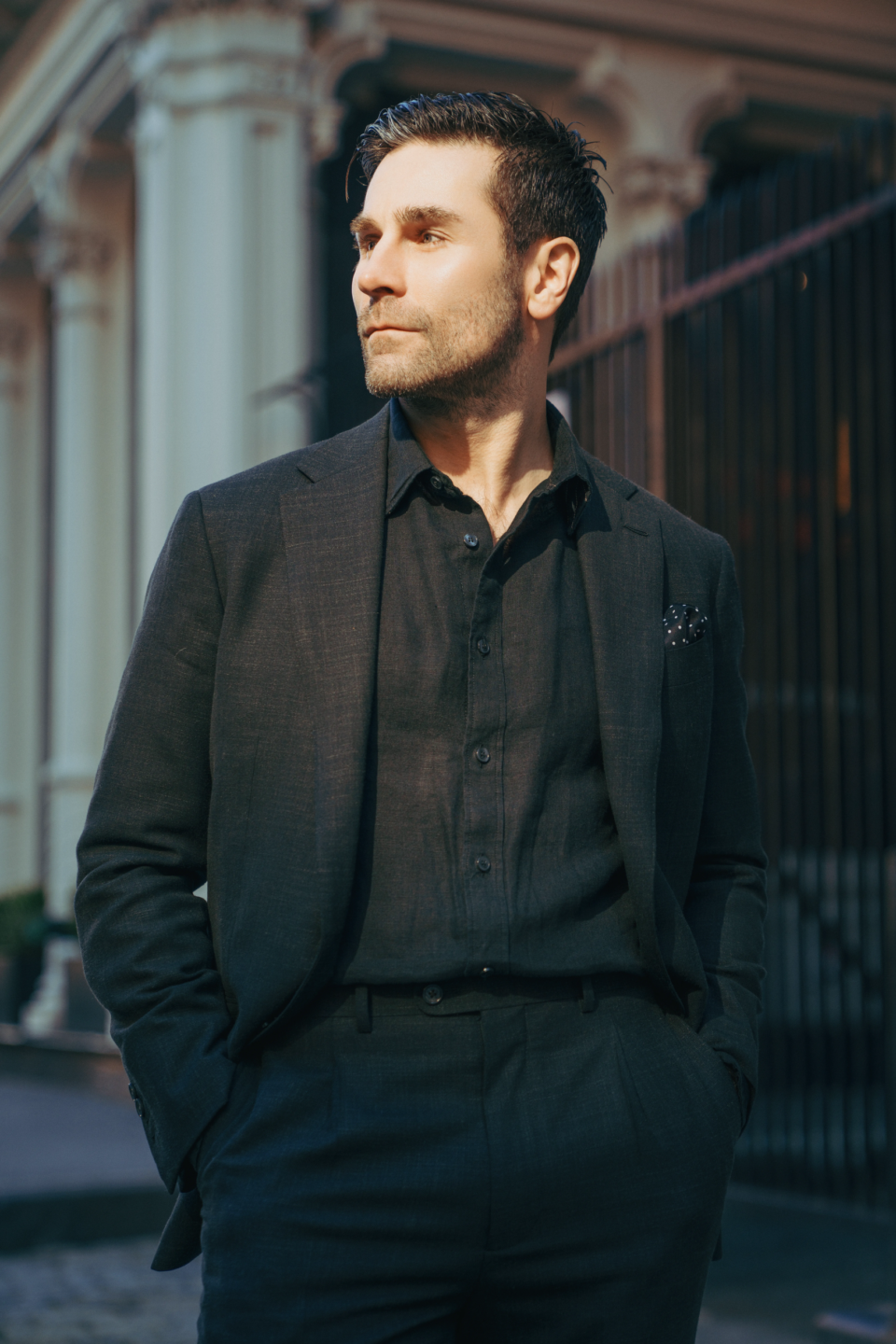 Shane in Black Solid Suit