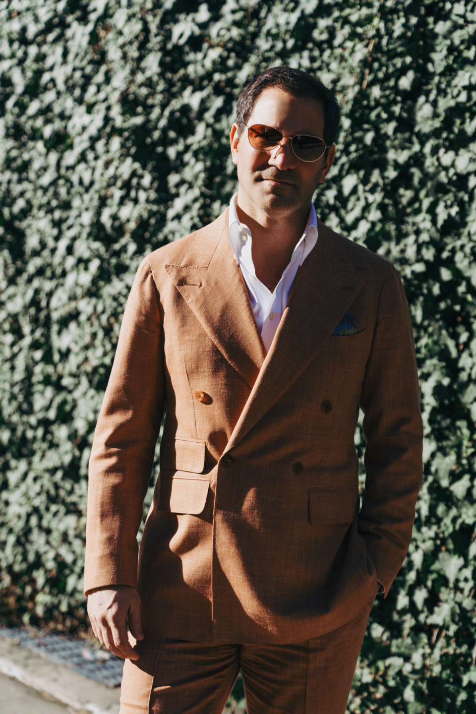 MICHAEL ANDREWS in Orange Tallia Delfino Suit