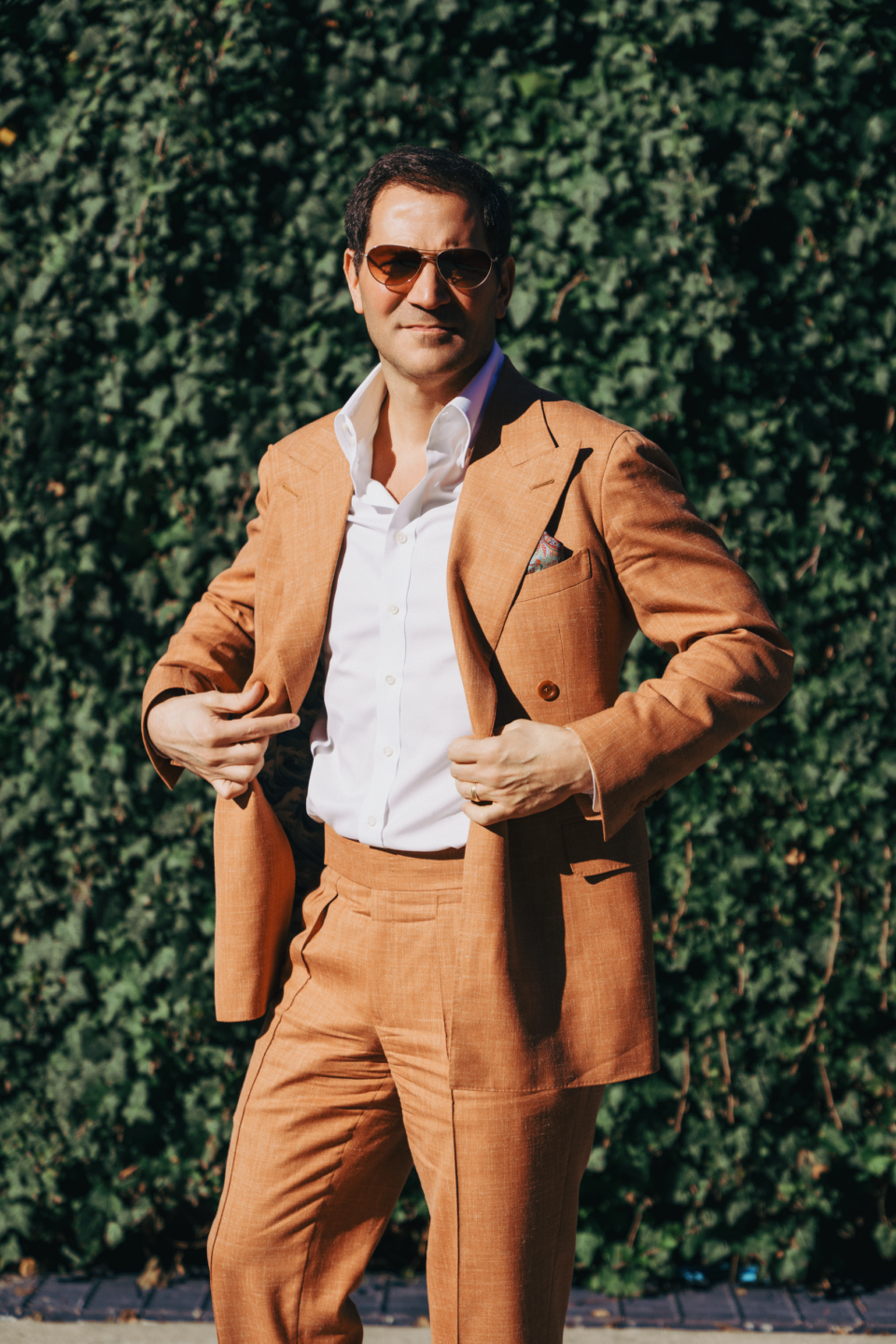 Michael in Orange Solid Suit