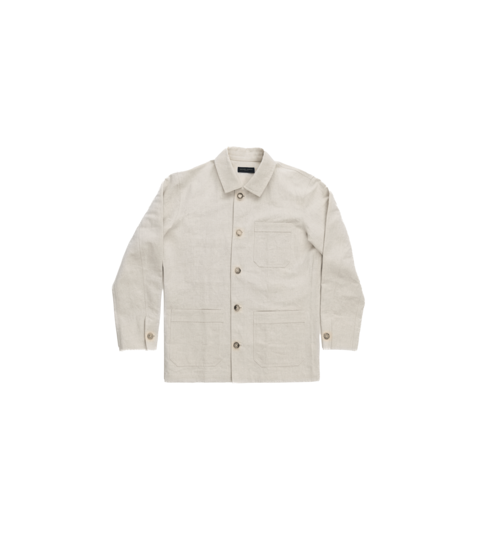 Michael Andrews Bespoke Natural Canvas Linen Chore Coat