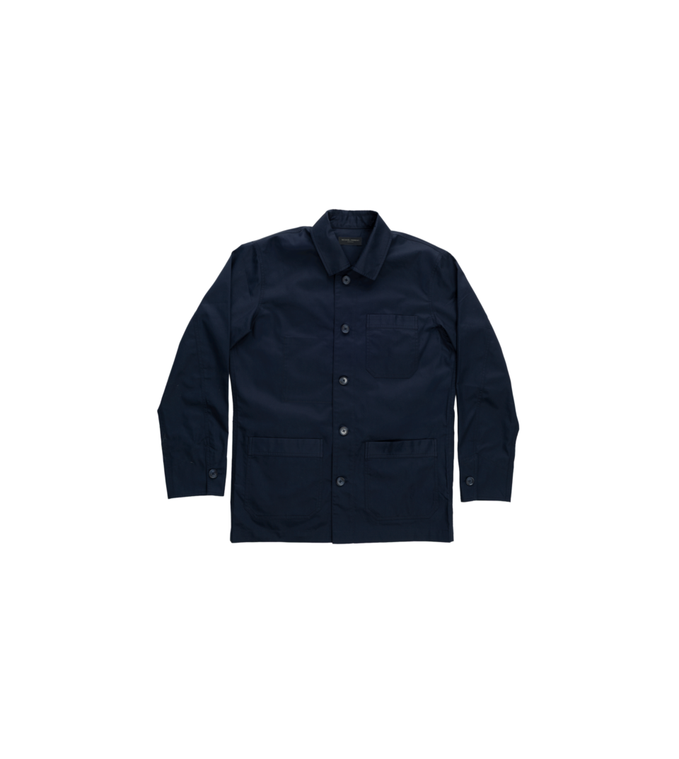 Michael Andrews Bespoke Navy Blue Twill Chore Coat