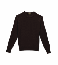 Chocolate Cherry Merino Wool Cableknit