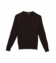 Michael Andrews Merino Wool Cableknit Crew Sweater in Chocolate Cherry