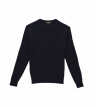Navy Merino Wool Cableknit