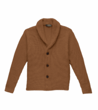 Dark Camel Heavy Gauge Merino Knit Blazer