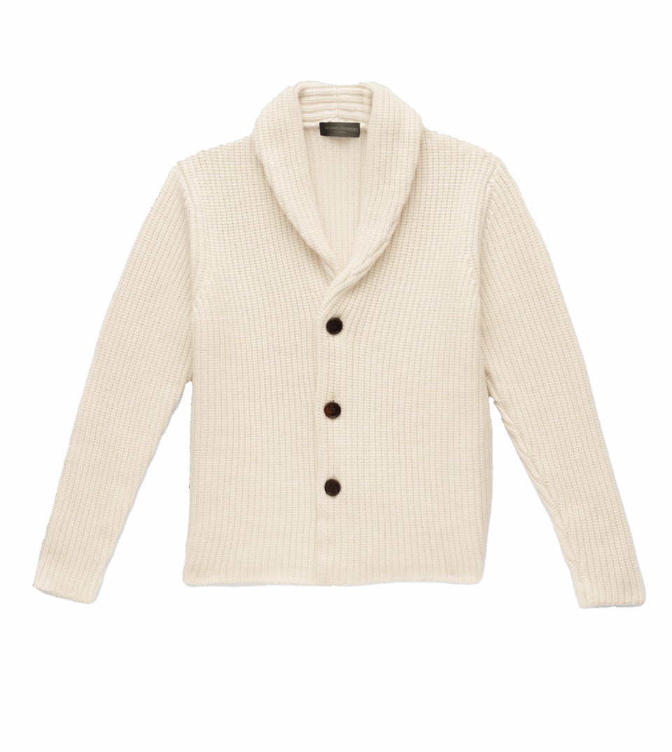 White Heavy Gauge Cardigan