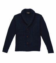 Dark Blue Heavy Gauge Merino Knit Blazer