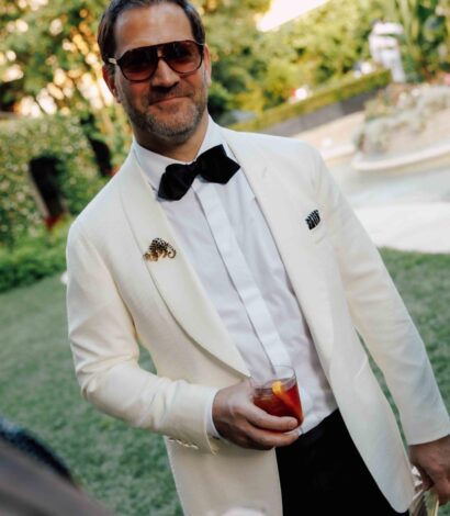 Michael Andrews in White Dinner Jacket