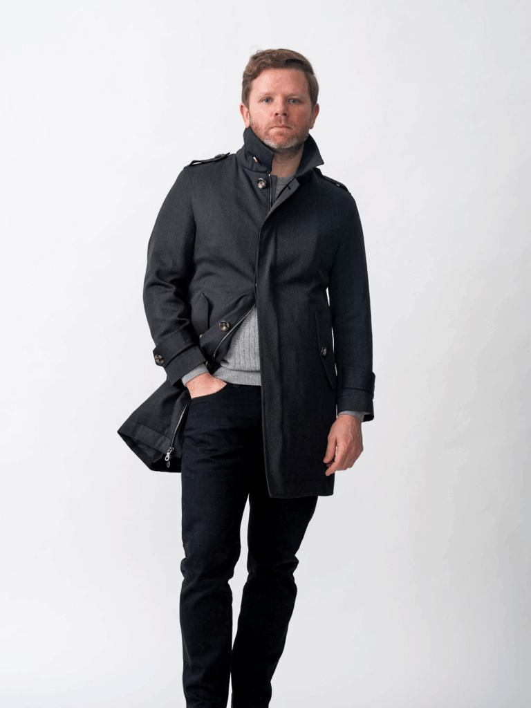 Michael Andrews Solid Grey Twill Storm Stopper - full view