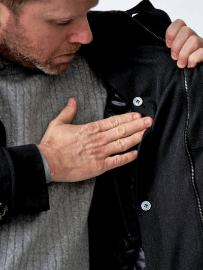 detailed view of storm stopper jacket