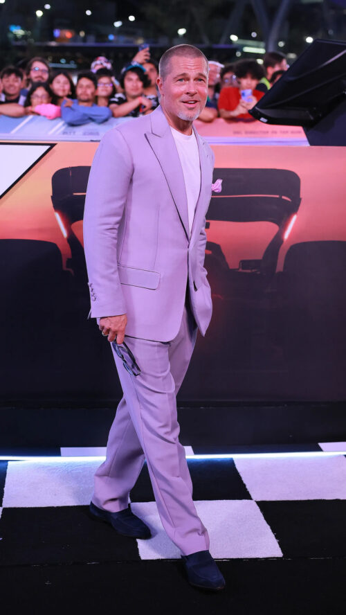brad2 Brad wearing lavender single-breasted suit