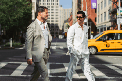 Michael Andrews and Cory walking