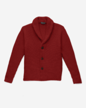 Carmine Red Heavy Gauge Merino Knit Blazer