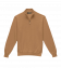 Michael Andrews Custom Merino Wool 1/4 Zip Mock Sweater in Camel