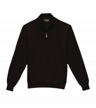 Chocolate Cherry Merino Wool 1/4 Zip