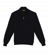 Navy Merino Wool 1/4 Zip