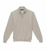 White Merino Wool 1/4 Zip