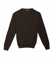 Wood Burned Merino Wool V Neck