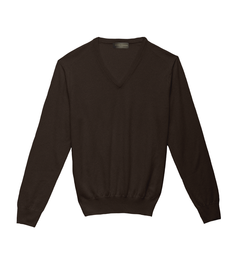 Michael Andrews Custom Merino Wool V-Neck