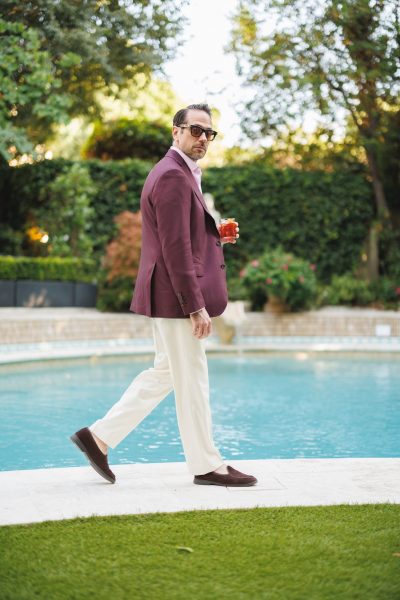 Brian in Merlot Bamboo Sport Coat - custom suits nyc bespoke tailor midtown, noho