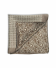 Grey, Brown and White Floral and Dot Double Sided Pocket Square