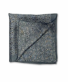 Green, Blue, Brown and White Floral and Paisley Double Sided Pocket Square