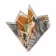 Oranges and Lemons Sabina Savage Pocket Square in Citrine and Zest - folded