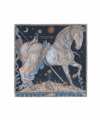 The Celestial Steed Silk Pocket Square by Sabina Savage in Mercury/Moonstone