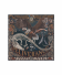The Scrimshaw Skeleton Silk Pocket square in Kelp and Canvas by Sabina Savage - flat image
